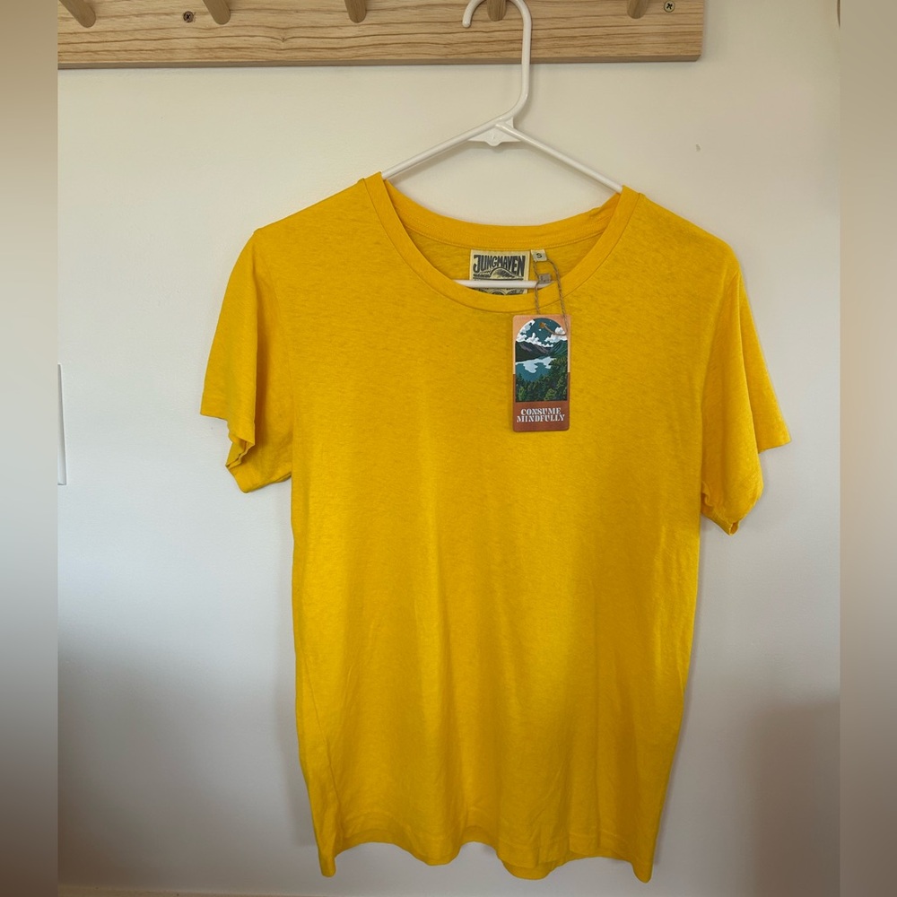 Jungmaven sunshine yellow women’s Lorel tee- new with tag